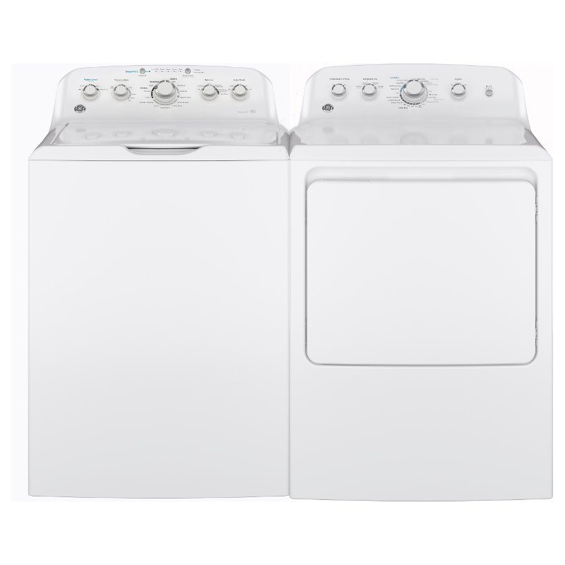 GE 14 Cycle Top Load Washer and Electric Dryer Pair - White