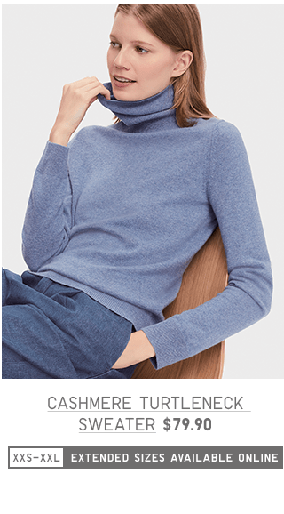 WOMEN CASHMERE TURTLENECK SWEATER $79.90