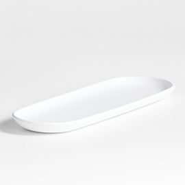 Eli White Ceramic Vanity Tray