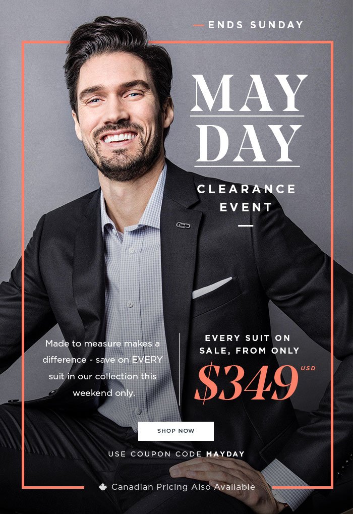  MAY DAY CLEARANCE EVENT [SHOP NOW]