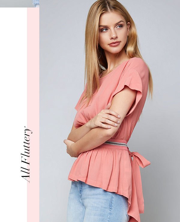 Pretty Romantic Top off your hottest jeans for V-Day. SHOP TOPS >