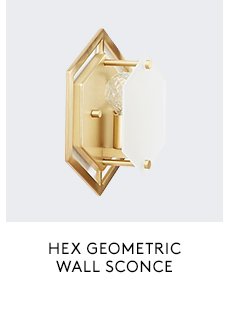 hex geometric wall sconce