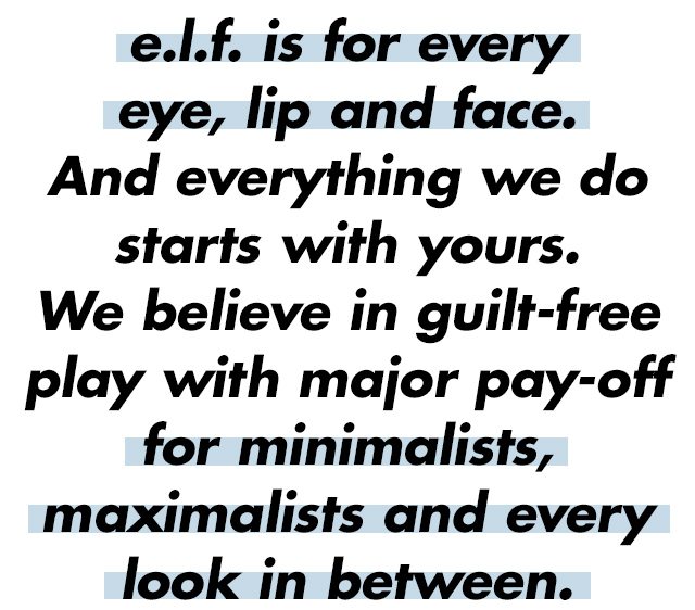 The e.l.f. word is…