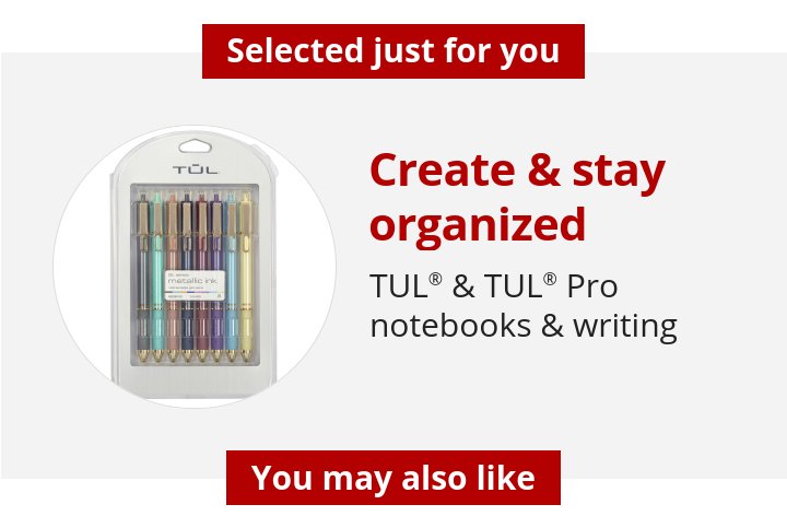 Create & stay organized TUL® & TUL® Pro notebooks & writing