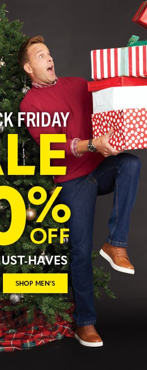 Men's Pre-Black Friday Sale up to 60% off holiday must-haves