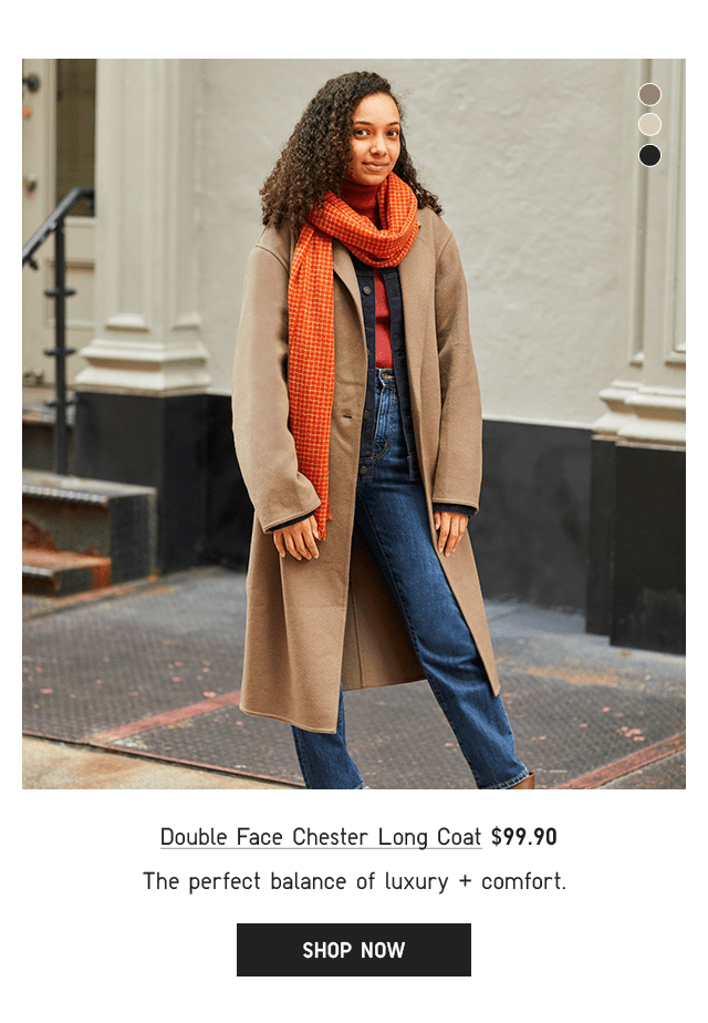 PDP4 - WOMEN DOUBLE FACE CHESTER LONG COAT