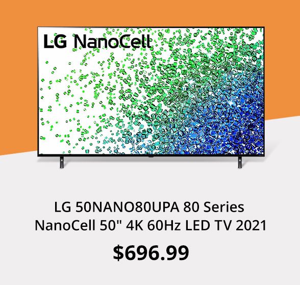 LG 50NANO80UPA 80 Series NanoCell 50" 4K 60Hz LED TV 2021
