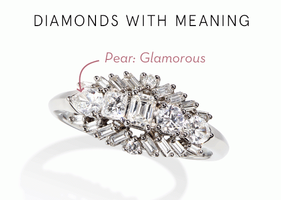 Five Distinctly-Shaped Diamonds, Symbolic of Everything She Means to You