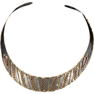 Mixed Metal Twisted Lines Choker