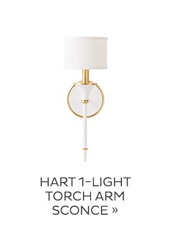 Hart 1-Light Torch Arm Sconce