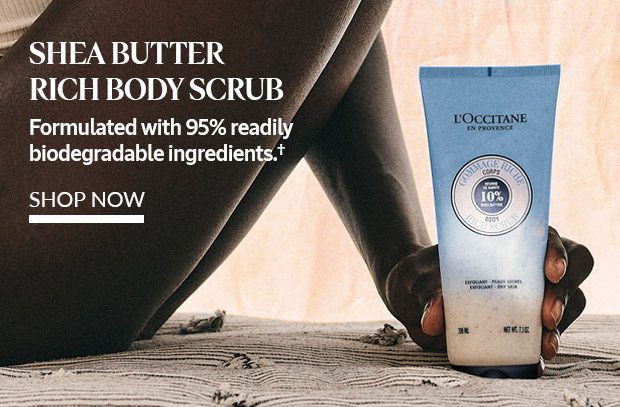 SHEA BUTTER RICH BODY SCRUB*. SHOP NOW