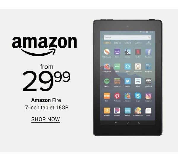 Amazon Fire 7-inch tablet 16GB from 29.99.sn