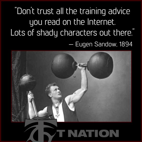 Don't trust all the training advice
