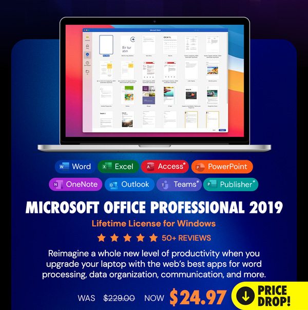 Microsoft Office 2019 for Windows or Mac | Lifetime License