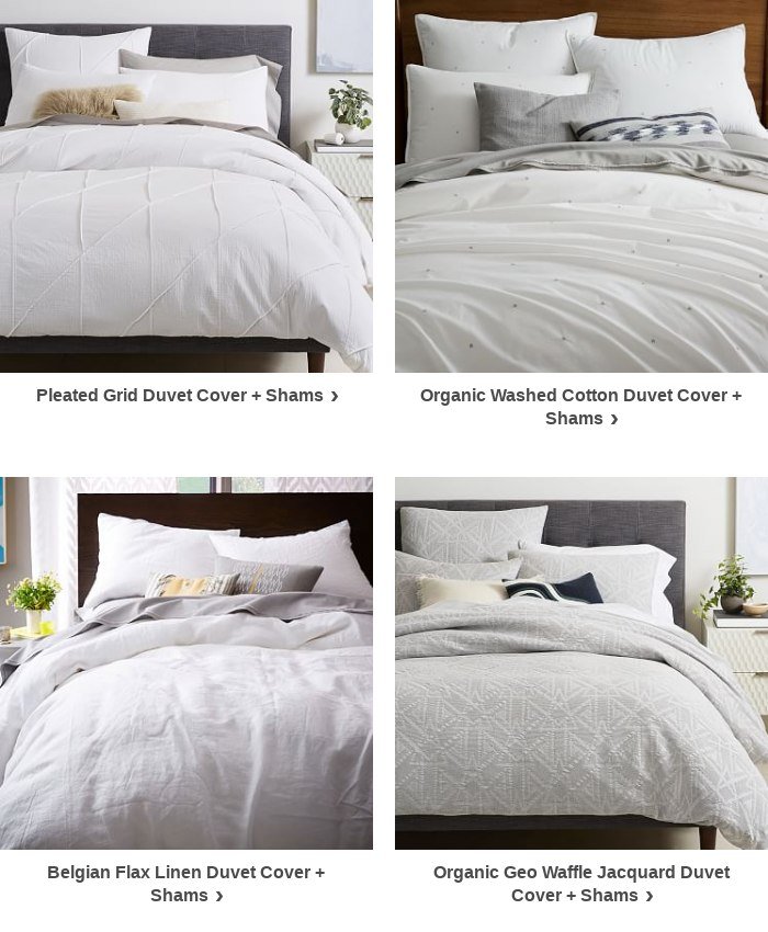 Major Fyi Organic Cotton Pintuck Duvet Cover Shams Just Went On