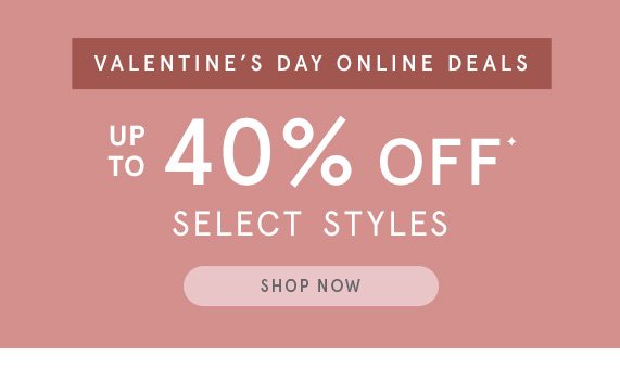 Up to 40% Off Valentine's Day Online Deals