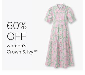 A floral women's dress. 60% off women's Crown and Ivy.