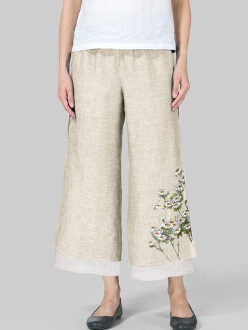 Daisy Floral Printed Pants