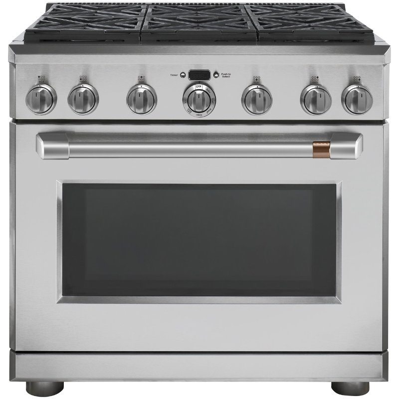 Cafe 36 Inch Gas Smart Range - 6.2 cu. ft. Stainless Steel