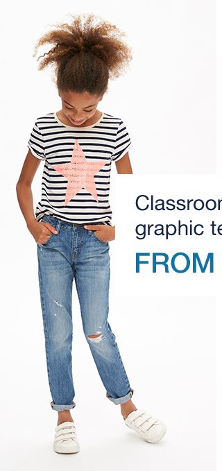 Classroom-ready graphic tees