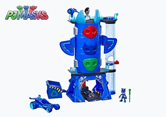 PJ Masks Deluxe Battle Headquarters Playset with 2 Action Figures