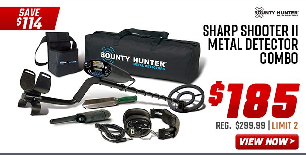 Bounty Hunter Sharp Shooter II Metal Detector Combo