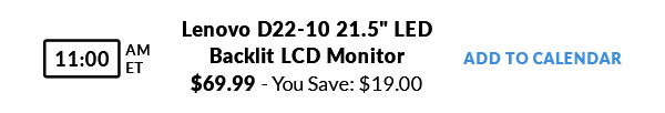 Lenovo D22-10 21.5" Monitor