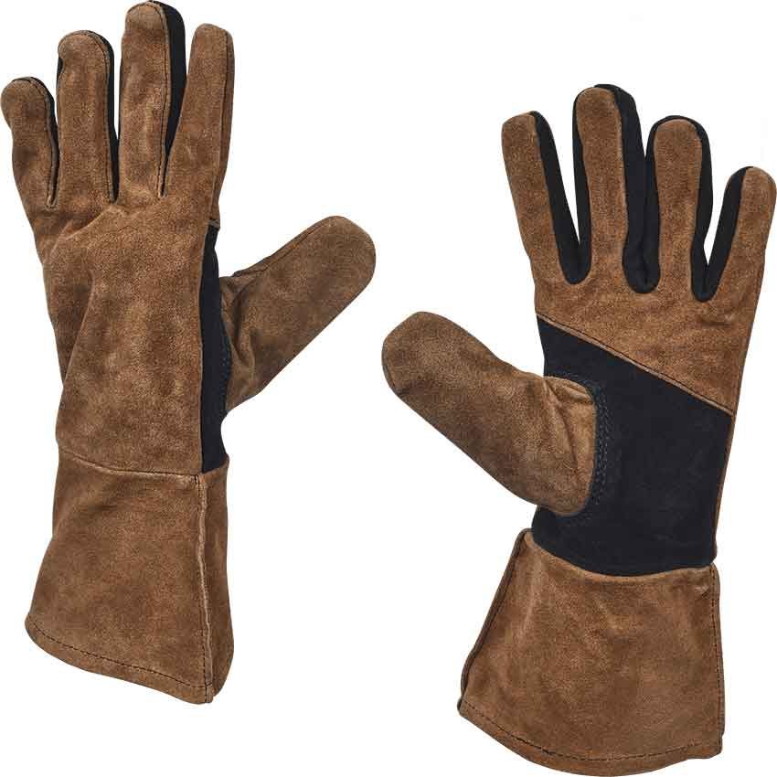 Image of Brown Leather Swordsman Gloves