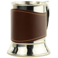 Medieval Tankard with Plain Leather Wrap