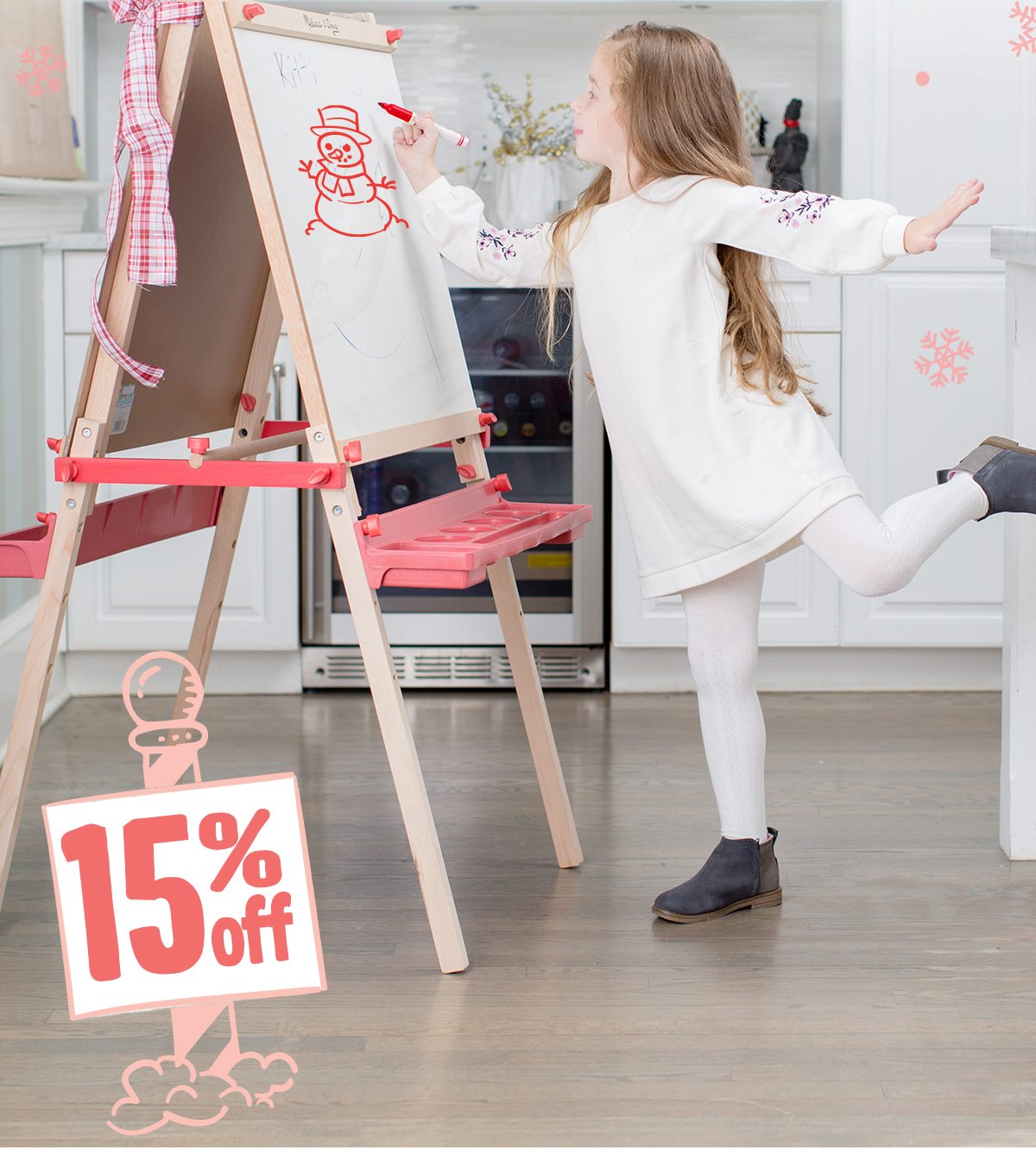 Deluxe Double Sided Easel Lifestyle Image: 15% OFF