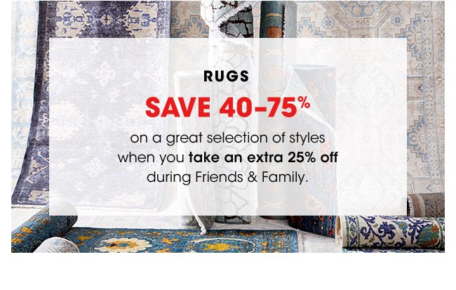 RUGS SALE 40-75%