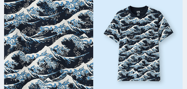 HOKUSAI BLUE GRAPHIC T-SHIRTS