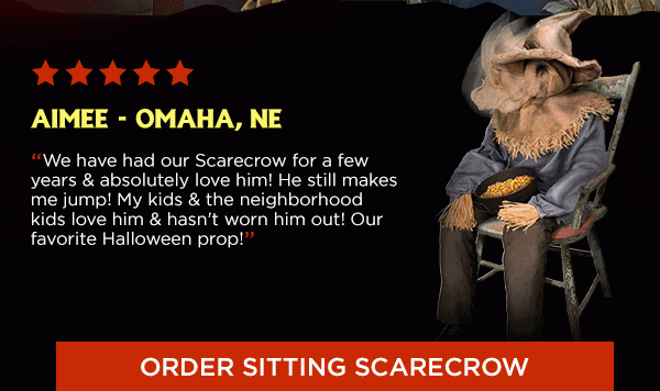 Shop Sitting Scarecrow