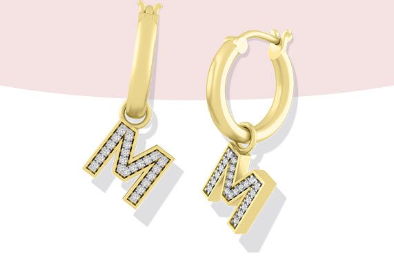 Initial Drop Earrings