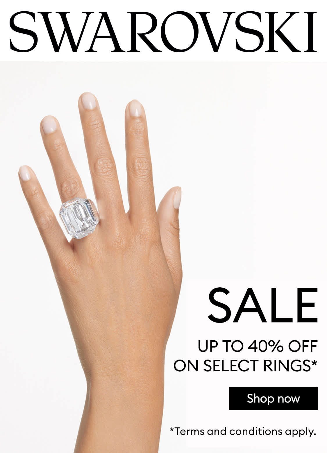 Up to 40% off select rings*