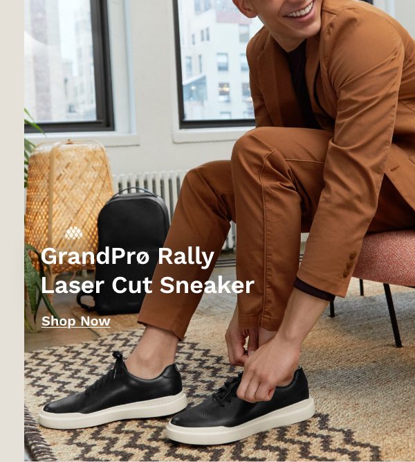 Mens GrandPrø Rally Laser Cut Sneaker