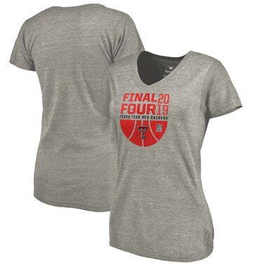 Texas Tech Red Raiders Fanatics Branded Women's 2019 NCAA Men's Basketball Tournament March Madness Final Four Bound Carry Tri-Blend V-Neck T-Shirt - Heather Gray