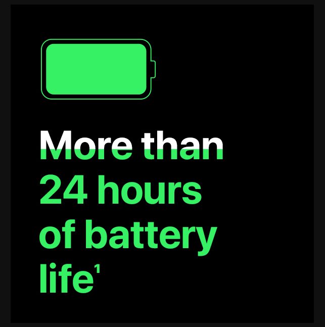 More than 24 hours of battery life