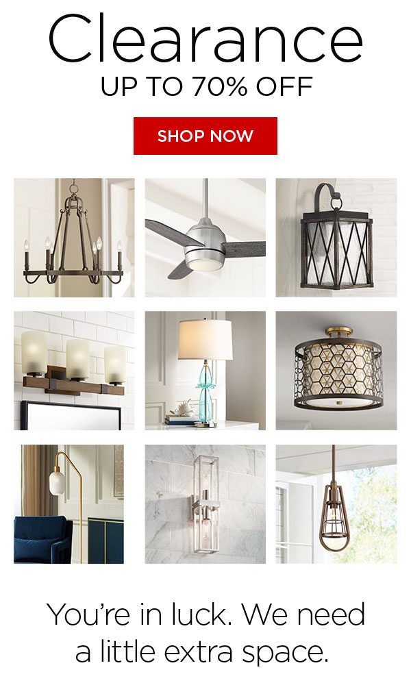 Clearance - Up To 70% Off - Shop Now - You're in luck. We need a little extra space.