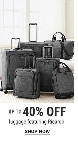 Up to 40% off luggage featuring Ricardo. Shop Now.