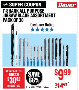 View T-shank General Purpose Jigsaw Blade Assortment 30 Pc