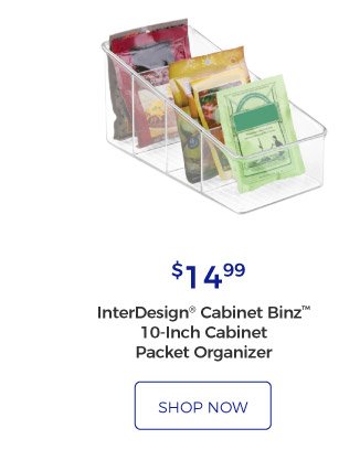 InterDesign® Cabinet Binz™ 10-Inch Cabinet Packet Organizer | $14.99 | shop now