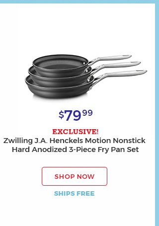 $79.99 Exclusive! zwilling J.A henckels motion nonstick hard anodized 3-piece fry pan set shop now ships free.