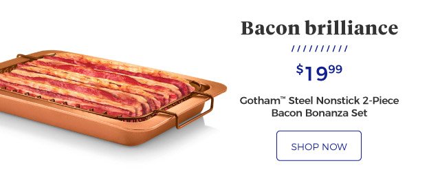 Gotham™ Steel Nonstick 2-Piece Bacon Bonanza Set | Bacon brilliance | $19.99 | shop now