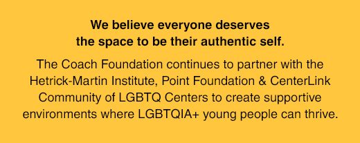 We believe everyone deserves the space to be their authentic self.
