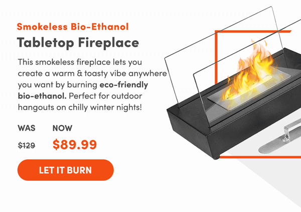 Smokeless Tabletop Fireplace | Let It Burn