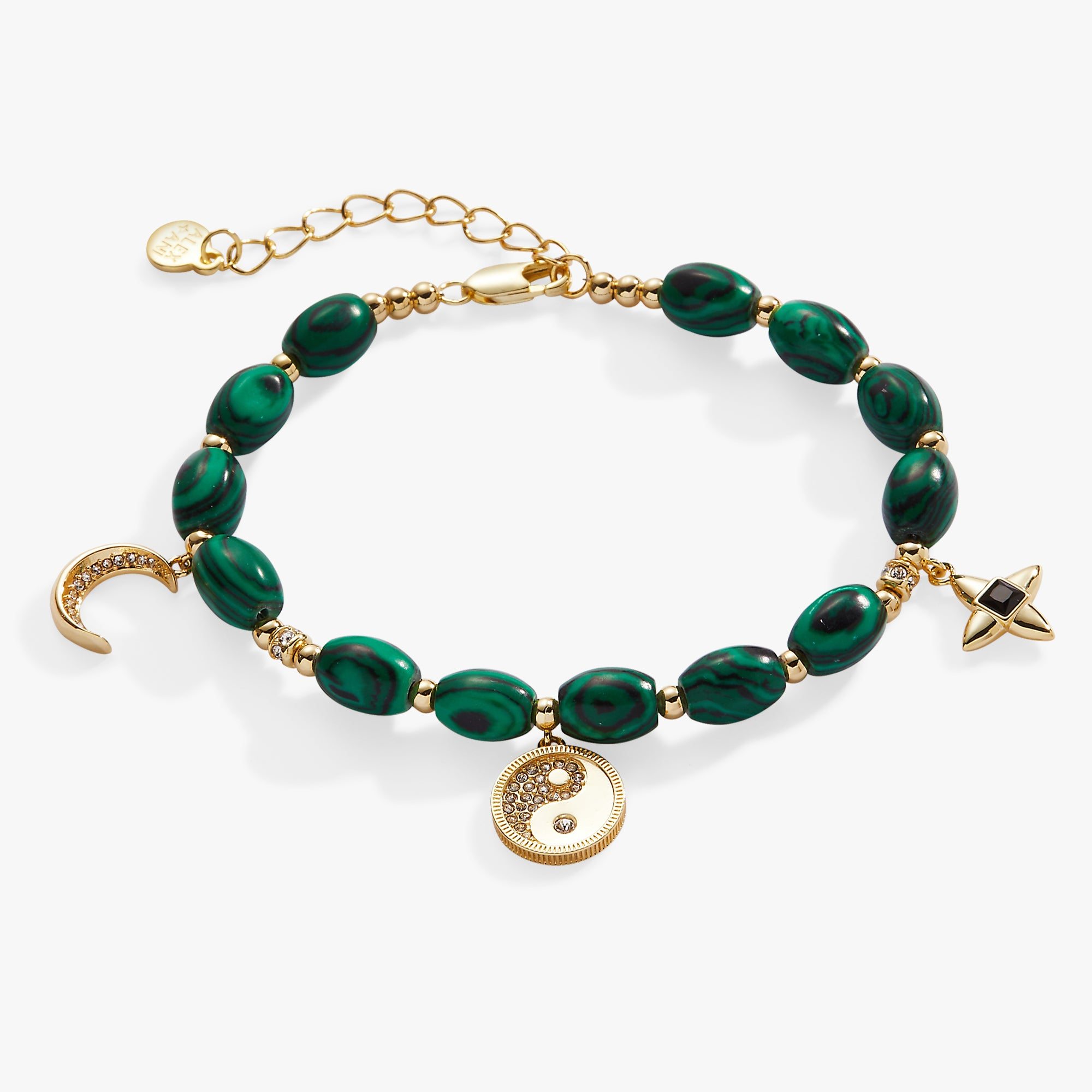 Image of Malachite Charm Bracelet