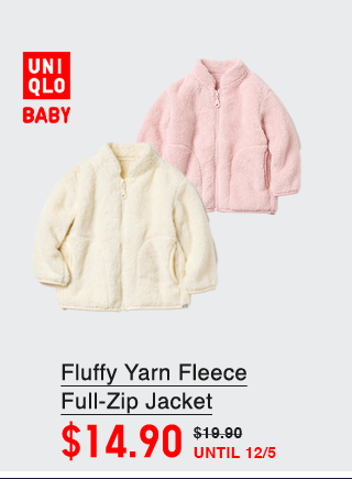 PDP7 - BABY FLUFFY YARN FLEECE FULL ZIP JACKET