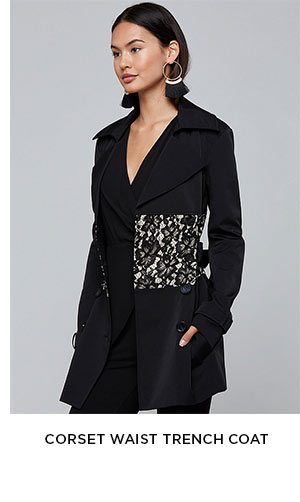 Corset Waist Trench Coat