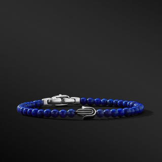 Spiritual Beads Hamsa Bracelet with Lapis, 4mm